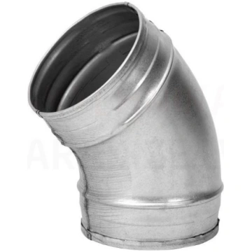 EUROPLAST līkums metāla, 45*- Ø315mm bez gumijām B