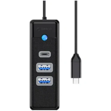 Orico USB-C uz 2x USB 3.0 + USB-C centrmezgls, 5 G