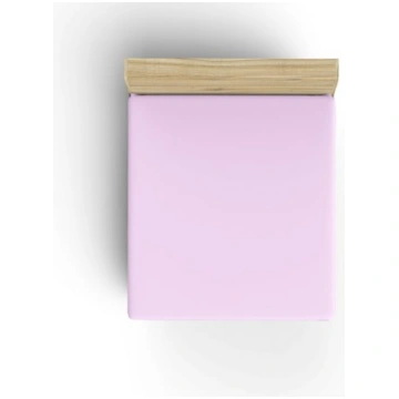 Rozā kokvilnas palags ar gumiju 140x200 cm – Mijol