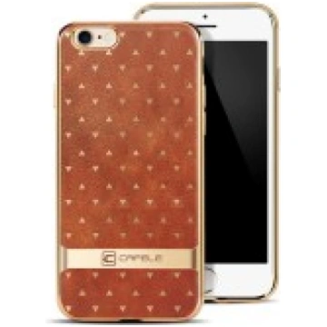 CAFELE Triangle Pattern Leather TPU Plated Phone C
