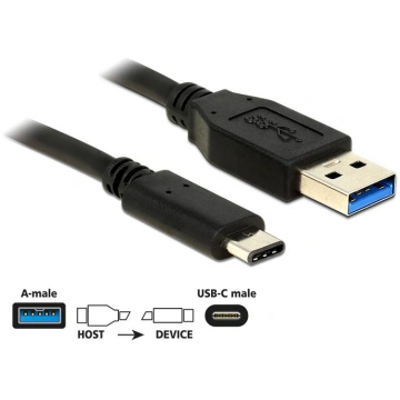 Delock USB Cable Type-C(M)-AM 3.1 1m black ( DE 83