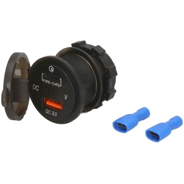 Elektroiekārtas Gniazdo USB DC 12-24V; DC 5V/3.6A 