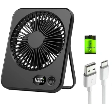 HFAN portatīvais galda ventilators, 2000mAh uzlādē