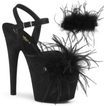 Black 18 cm ADORE-709F exotic pole dance high heel