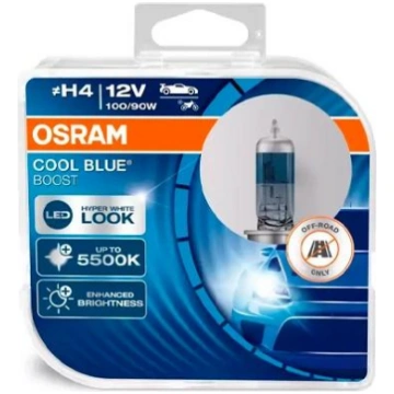 Halogēna spuldzes H4, 12V, 75/68W, 5500K, COOL BLU