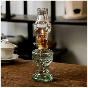 Petrolejas lampa, stikla lampa, klasiska retro par