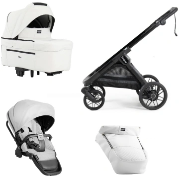 Emmaljunga Sento Max White Leatherette ratiņu komp