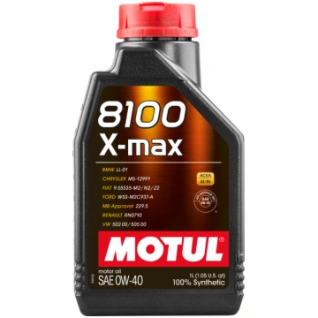 Motoreļļa MOTUL 8100 X-MAX 0W40 1L. 0w-40