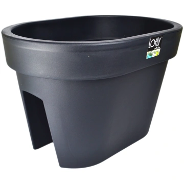 Balkona stādītājs Lofly Railing, plastmasa, 40 cm 