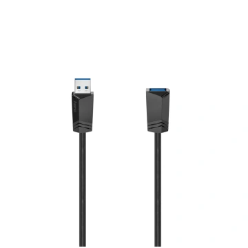 Hama Extension Cable, USB-A 3.0, 1.5 m, melna - Va