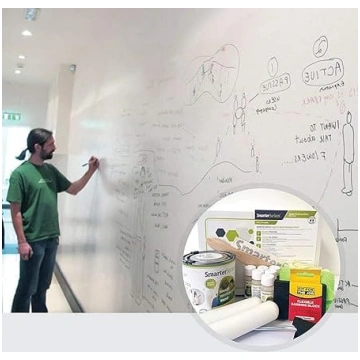 Smart Whiteboard Colour 2 m² White - Balta tāfeles