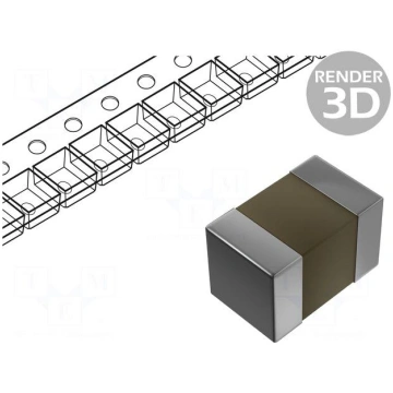 Capacitor: ceramic | MLCC | 820pF | 50VDC | C0G | 