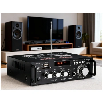 Audio pastiprinātājs 600w, USB, FM, SD, Bluetooth,