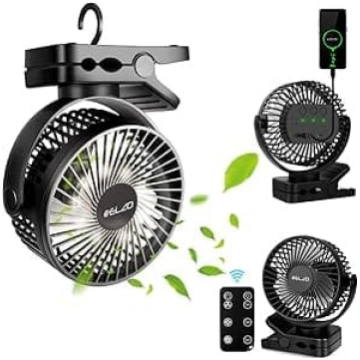 ELZO 12000 mAh kempinga ventilators, uzlādējams ga
