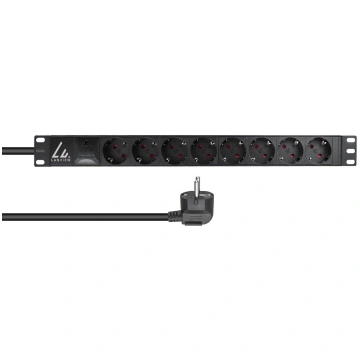 Lanview 19"" Rack mount power strip, 16A with 8 x 