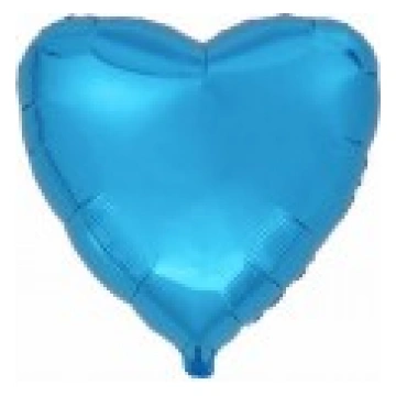 Folijas balons sirds, zila, spīdīga, 46cm, Flexmet