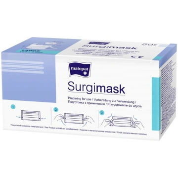 Vienreizējā maska Matopat Surgimask, BFE 98%, 50 g