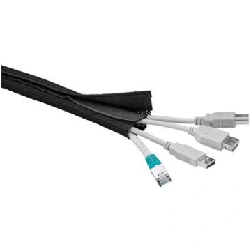 Cable wrap DELTACO nylon, 1.8m, black / LDR08