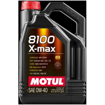 Motul 104532 - 8100 X-max 0W40 4L API SN-CF ACEA A