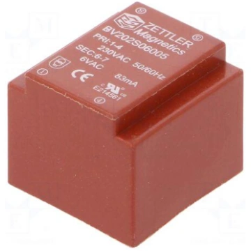Transformer: encapsulated | 0.5VA | 230VAC | 6.3V 