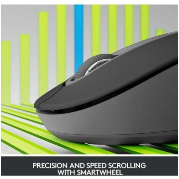 Logitech M650 Datorpele kreiļiem, melna/pelēka