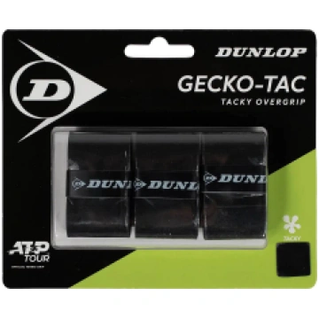 Tenisa raketes overgrip - 3 gab, melns DUNLOP GECK
