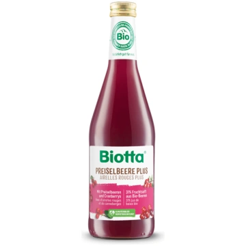 Bioloģiskā kalnu dzērveņu sula BIOTTA, 500 ml