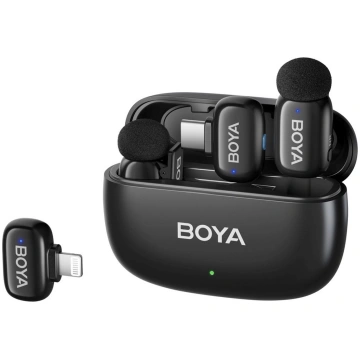 BOYA Microphone Wireless Mini 2-01 2.4GHz, with 2 