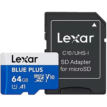 Lexar Blue Plus, microSDXC, 64GB (LMSBLPL064G-BNAN