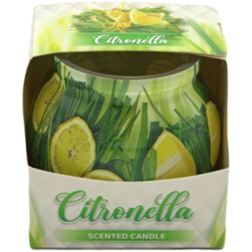 Svece stikla traukā aromātiska 70g.(Admit)Citronel