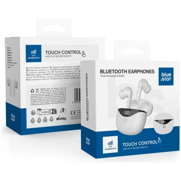 Wireless earbuds Blue Star T60 TWS white