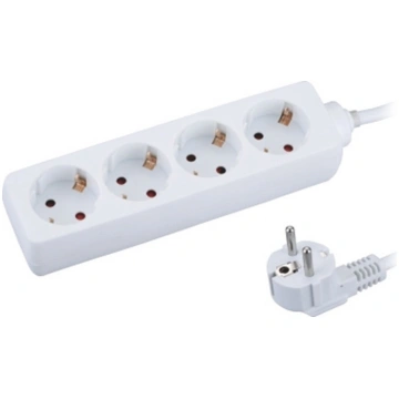 4-vietīgs pagarinātājs ar zemējumu 3x1.5mm2 5m