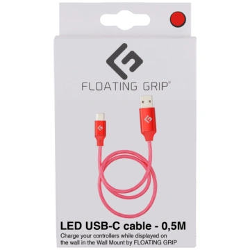 Floating Grip 0 5M LED USB-C Cable (Red) 368057 (5