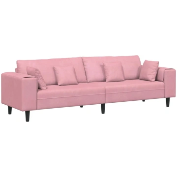 Dīvāns VidaXL modelis 3335156 samta apdare rozā 20
