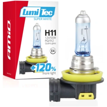 Halogēna spuldze H11, 12V, 55W, LumiTec Super Whit