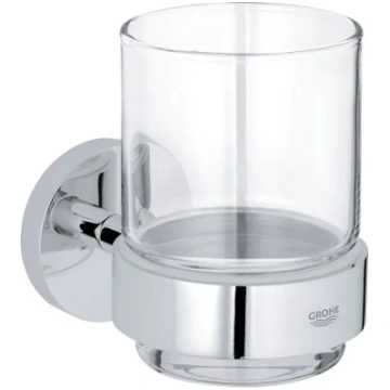 Glāze ar turētāju Grohe Essentials, hroms 40447001