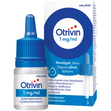 OTRIVIN 1mg/ml deguna pilieni, šķīdums 10 ml