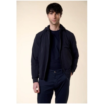Technical Bomber Jacket with Hood Sartoria Italian
