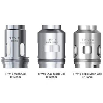 Smok TFV16 Replacement Coils - Mesh, Dual Mesh & T