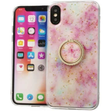 Fusion Marble Ring Back Case Silikona Aizsargapval