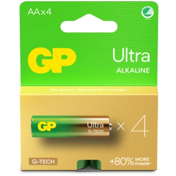 GP - Ultra Alkaline AA Batteries, 15AU/LR6, 1.5V, 