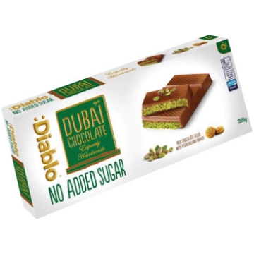 Dubaijas šokolāde Diablo (bez pievienota cukura, a