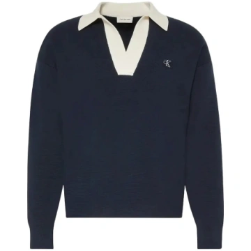 Calvin Klein Jeans - Ls Solid Oversized Johnny Col