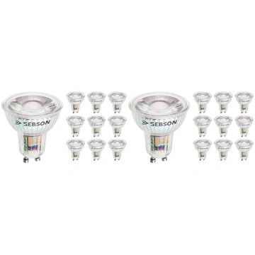 SEBSON GU10 LED spuldze 5 W, silti balta – Ra 95 s
