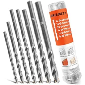 BAUBECK Masonry Drill Bit Set for Cordless Screwdr