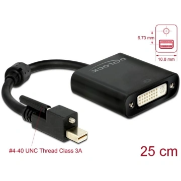 Delock Adapter mini DisplayPort 1.2 male with scre