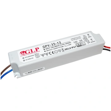 LED transformators IP67 12V DC, 36W/3A