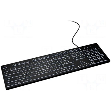 Keyboard | HERRING GLOW | black | USB A plug | wir