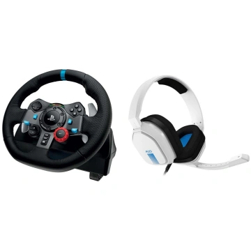 Spēļu stūre Logitech G29 + austiņas ASTRO A10, bal