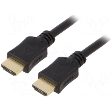 Cable | HDMI plug,both sides | PVC | 1m | black | 